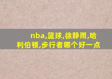 nba,篮球,徐静雨,哈利伯顿,步行者哪个好一点