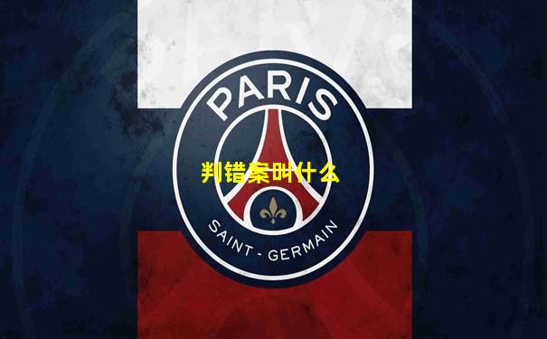 判错案叫什么